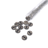 Knap 20 mm - Meleret Sten-look Lys Grå/Grå