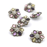 Knap 23 mm - Krystalblomst