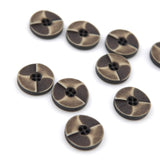 Knap 15 mm - Meleret Sten-look Brun/Beige