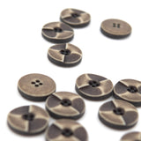 Knap 15 mm - Meleret Sten-look Brun/Beige