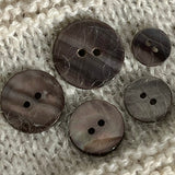 Knap 20 mm - Ægte Perlemor - Varm Grå