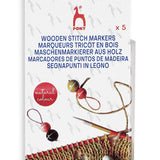 Strikkemarkører i træ